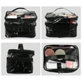 thumbnail image 4 of Unique Bargains Floral Makeup Bag Zipper Flower Cosmetic Pouch Black, 4 of 6
