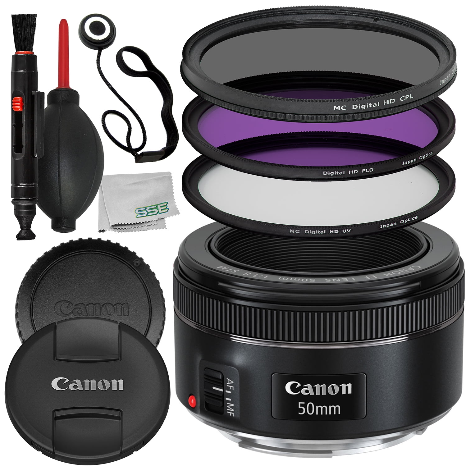 Canon EF 50mm f/1.8 STM Lens Classic Bundle 