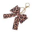 thumbnail image 5 of Unique Bargains Fashion Swallowtail Bow Leopard Print Handbag Charm Brown 1 Pc, 5 of 5