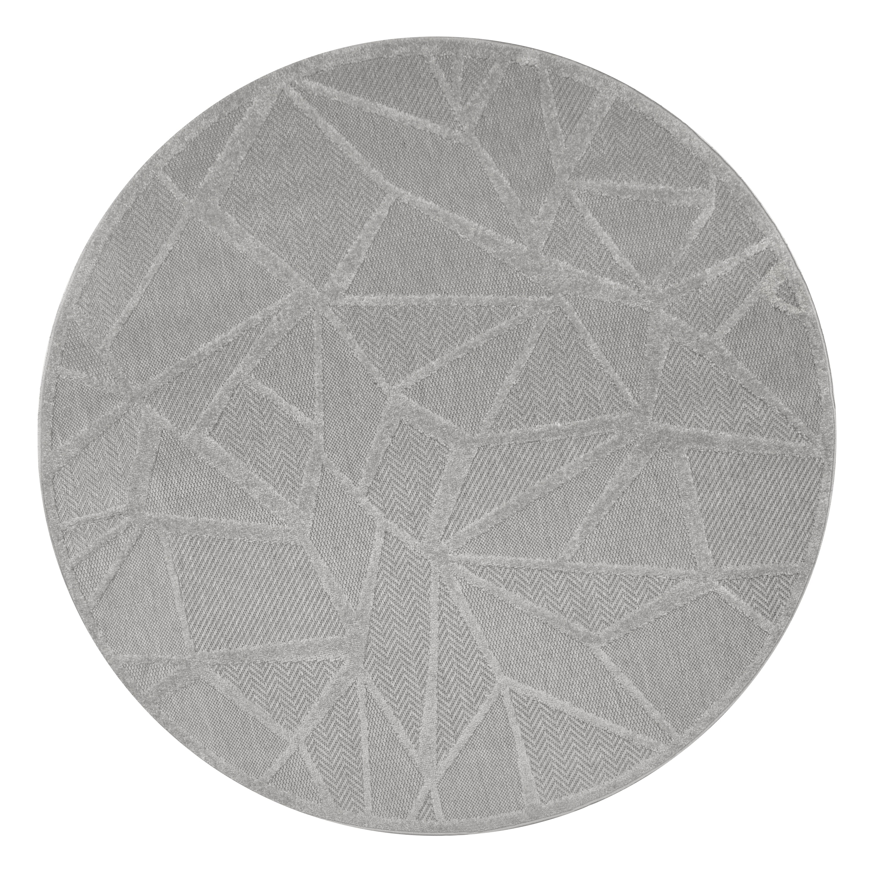 Leick Home 595751 Vennor Geometric Indoor Outdoor Area Rug Rectangle 7'10"x10'