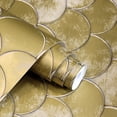 thumbnail image 3 of Tempaper x Genevieve Gorder Brass Belly Metallic Gold Peel and Stick Wallpaper, 20.5" x 33', 3 of 3
