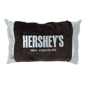 Little Lady Embroidered Pillow - Hershey Bar Embroidered Pillow With Foil Ends