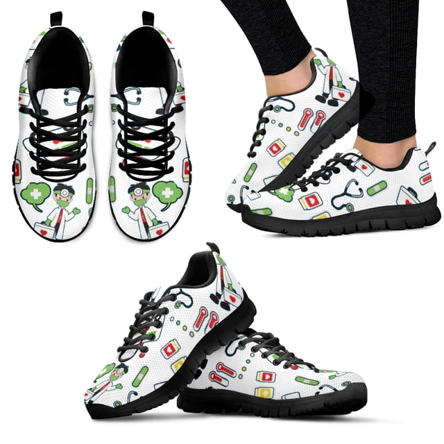 Zapatillas de deporte de cirujano con color degradado, suministros médicos, estampado de verano, cómodas y transpirables, zapatillas de moda, zapatos