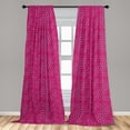 thumbnail image 4 of Ambesonne Celestial Curtains, Starry Night Sky Print, Pair of 28"x95", Magenta Seafoam, 4 of 4