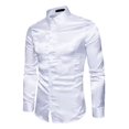 thumbnail image 2 of Camiseta De Solapa De Seda De Color Sólido, 2 of 5