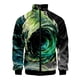 thumbnail image 2 of Chaqueta con cuello alto y estampado 3D de espirales de colores, abrigo de moda para primavera y otoño, chaquetas de gran tamaño con cremallera, ropa de abrigo para hombre, 2 of 5