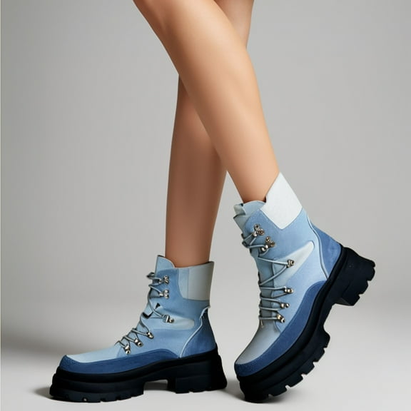 Women's Fashion Ankle Platform Boots.