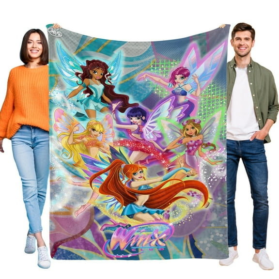 Winx Club Blanket Soft Flannel Bed Sofa Couch Throw Birthday Gift
