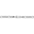 thumbnail image 4 of 14K White Gold chain Figaro 18 in 3.5 mm 3.5mm Semi-Solid, 4 of 5