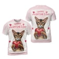 thumbnail image 3 of Happy Valentine's Day Abyssinian Brings Love Heart All Over Print 3D Shirt Unisex Merch Cat Lover Kitten Owner Gifts - 02028, 3 of 6