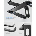 thumbnail image 5 of YSTIANN Support Ergonomique Réglable pour Ordinateur Portable pour une Meilleure Posture, Support d'Ordinateur Portable Portable et Stable avec Design de Ventilation, Convient à la Plupart des Ordinateurs Portables, Idéal pour Espace de Travail à Domicile, Noir AZ78-944, 5 of 5