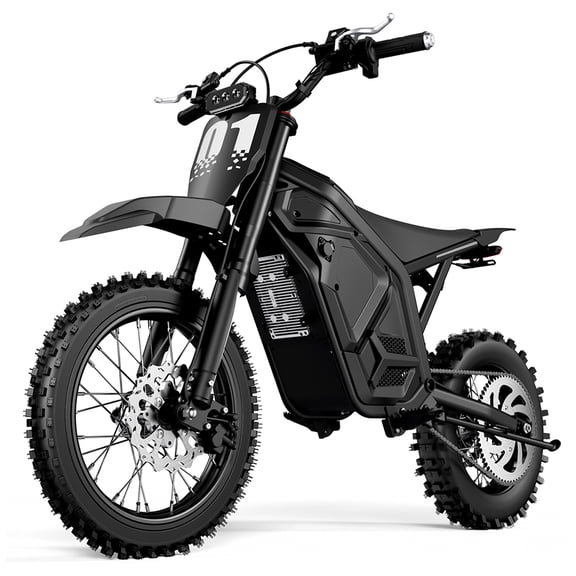 Evoltrix Electric Dirt Bike for Teens and Adults, 5500W Peak Motor 60V 21AH Battery Max 50mph Off Road E-Moto with Hydraulic Brakes 14"/12" Fat Tire