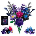 thumbnail image 1 of Set de construcción de ramo de flores YOIUSFR de 759 piezas, rosa morada, 1 of 8
