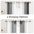 thumbnail image 3 of XWZO Faux Linen Sheer Curtains 84 inches Set of 2, Gradient Semi Sheer Grommet Top Drapes for Bedroom and Living Room, Ombre Voile Window Curtain Panels, 42 x 84 Inch, Black, 3 of 9