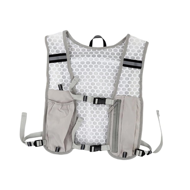 Mochila de hidratación para correr, chaleco para hombres y mujeres, ideal para senderismo, mochilerismo y jogging. Gris