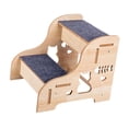 thumbnail image 2 of DimyFew Wooden Dog Stairs, Pet Stairs, Cat Stairs, Anti-slip Pet Ladder with Sturdy Frame And Carpet Padding for Older Dogs And Cats, Suitable for Indoor Use. 2 step, 2 of 8