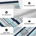 thumbnail image 5 of Grey Blue Striped Outdoor Rug 5x8 Ft, Non Slip Washable Area Rug, Farmhouse Stripes Abstract Art Navy Blue Patio Rugs Carpet Runner, Large Floor Mat for Indoor/Outdoor Deck Porch Camping, 5 of 8
