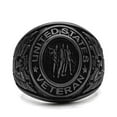 thumbnail image 2 of Luxe Jewelry Designs Men's IP Stainless Steel "United States Veteran" Ring with Black Jet Epoxy -, 2 of 4