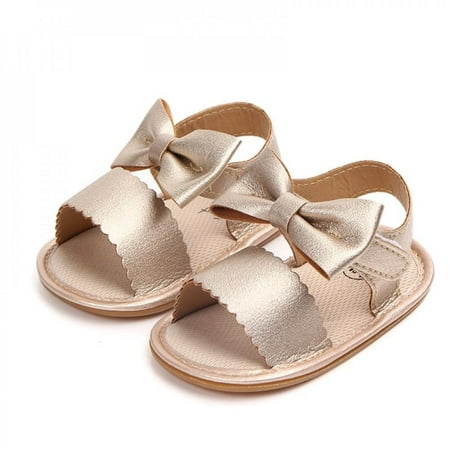 

[Clearance!] PU Leather Princess Shoes Baby Girls Shoes Non-slip Footwear Crib Shoes Newborn Girl First Walkers Cute Bow