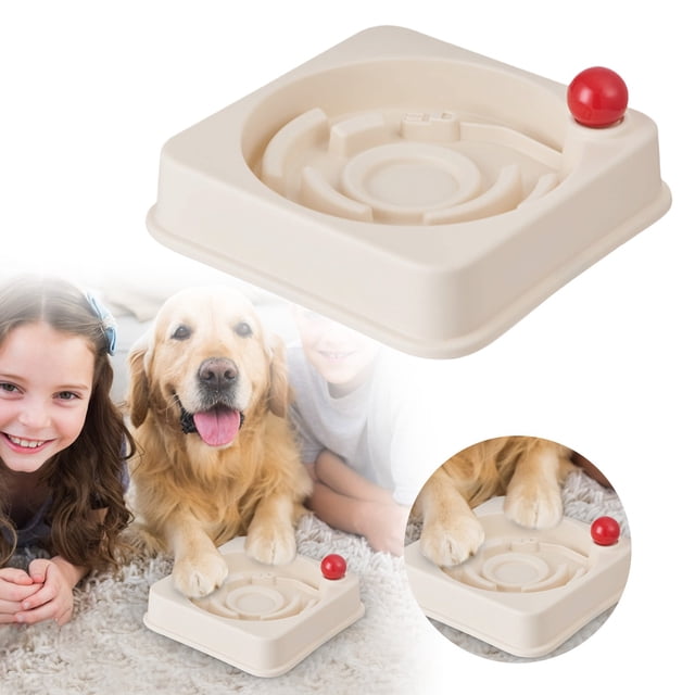 Bol Casse-Tête Interactif à Alimentation Lente pour Chiens et Chats, Solution de Repas pour Animaux d'Intérieur avec Design