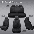 thumbnail image 6 of NS YOLO Premium Faux Leather Seat Covers Full Set, Universal Fit for Cars, Trucks & SUVs, Waterproof Protector for 5 Seats, Black, 6 of 8