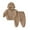 Brown, variant on Esaierr Toddler Kids Sweatsuit Set for Boys Girls Clothing Sets Hoodie Top and Sweatpants 2 Piece Outfits Baby Activewear Tracksuit 1-5Year