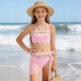 thumbnail image 5 of CAUYDY Children Girls Teen Girls Summer Swimsuit 2 Piece Bathing Suits Cute Bikini Tankini Sets with Cover Ups Beach Skirt for Kid 7T 8T 9T 10T 11T 12T 13T (Sizes 11-12 Years,H03-Light Pink), 5 of 9