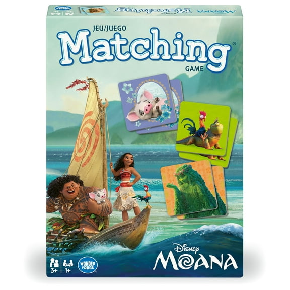Wonder Forge Moana Matching Game for Girls & Boys Ages 3 and up - a Fun and Fast Memory Game