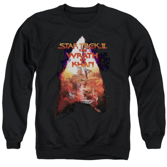 Star Trek Twok Poster Adult Crewneck Sweatshirt Black