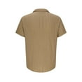 thumbnail image 5 of GuangCheng Mens Textured Short Sleeve Button Down Shirts,Regular Fit,Soft,Breathable,Lightweight,Comfortable,Casual Tees,Brown,Size XL, 5 of 6