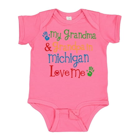 

Inktastic Michigan Grandma Loves Me Gift Baby Boy or Baby Girl Bodysuit