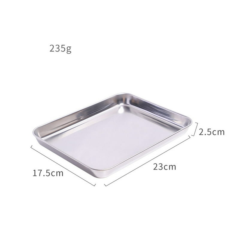 Small Baking Pan with Lid,Deep Baking Tray with Cover,Bexikou 9.4”x 7” x 2”  Stainless Steel Rectangle Sheet Cake Pans for Toaster Oven, Metal Covered  Bakeware for Cakes Brownies 