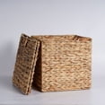 thumbnail image 4 of Gnwei Wicker Storage Basket, Woven Baskets for Storage, Foldable Wicker Storage Baskets for Shelves, Cube Storage Bin for Shelves, Water Hyacinth Laundry Organizer Square Baskets, 4 of 9
