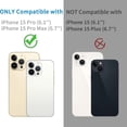 thumbnail image 2 of 3 Pack Camera Lens Protector for iPhone 15 Pro Max / iPhone 15 Pro, 9H Hardness Tempered Glass, Ultra HD, Anti-Scratch, Case Friendly [Does not Affect Night Shots], 2 of 7