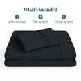 thumbnail image 3 of Bare Home Premium 1800 Collection 3-Piece Bed Sheet Set, Twin-XL, Black, 3 of 11