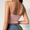 thumbnail image 3 of Honeeladyy Womens Lace Ribbed Knit Cami Crop Top Spaghetti Strap Sleeveless Slim Fit V Neck Tank Tops Pink S, 3 of 6