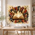 thumbnail image 5 of Antique Book Stack Illustration Tapestry Wall Hanging, 5 of 7