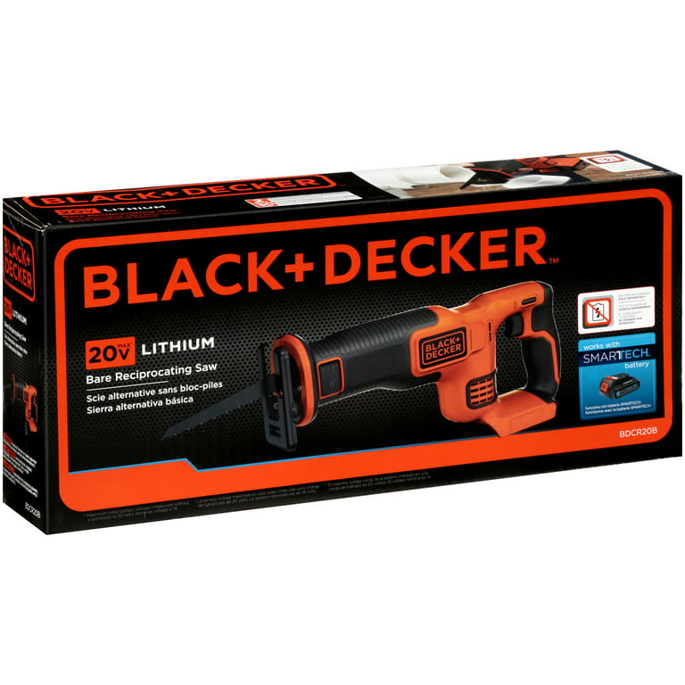 Black+decker 20V Max Reciprocating Saw, Tool Only (BDCR20B)