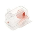 thumbnail image 2 of Bunblic Hamster Cage Exercise Playing Portable Ventilation Breathable Small Animal Cage with Carrying Handle for Rats Rabbits Gerbils transparent pink, 2 of 8