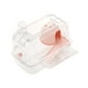 thumbnail image 2 of Jaula para hámster portátil con ventilación, transpirable, transparente con asa, hábitat para rosa transparente, 2 of 9