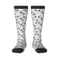 thumbnail image 2 of Lsque Colorful Hat Snowman Printed Crew Socks Men's Women's LightWeight Thin Casual Calf Socks ,Knee High Socks,Cotton Socks, 2 of 9