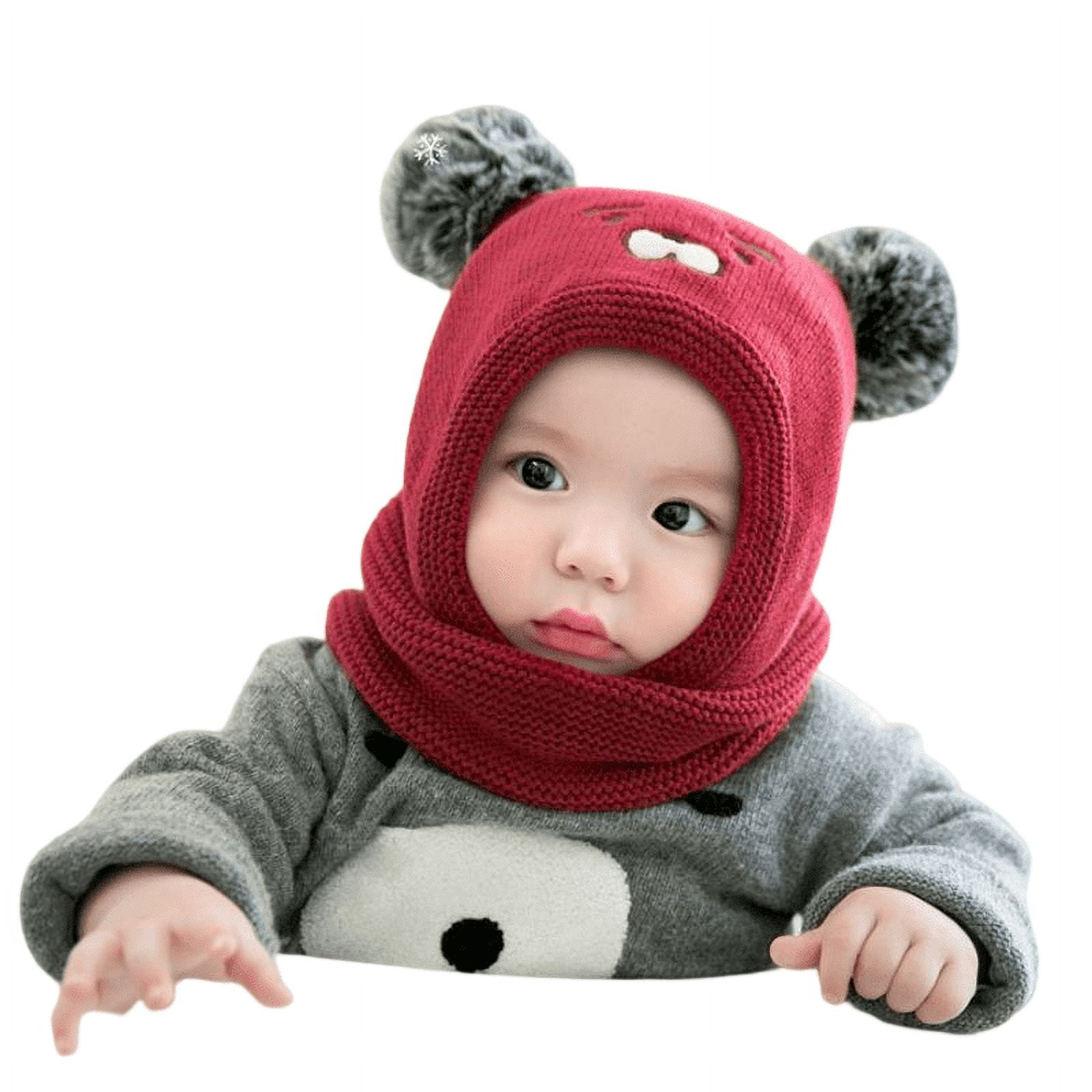 TBUIALL Kids Toddler Beanie Hat Chlidren Unisex Autumn Winter Cartoon  Fleece Earflap Anti Cold Warm Hat Baby