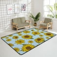 thumbnail image 4 of SKYSONIC Area Rug Watercolor Sunflowers on Blue Nursery Rug Floor Mat Kids Playing Mat 5'x 3'3" (60 x 39 in) for Living Room Bedroom, 4 of 6