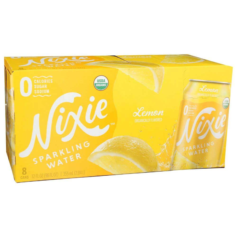 Nixie Sparkling Water - Sparkling Water Lemon - Case Of 3 - 8/12 Fz