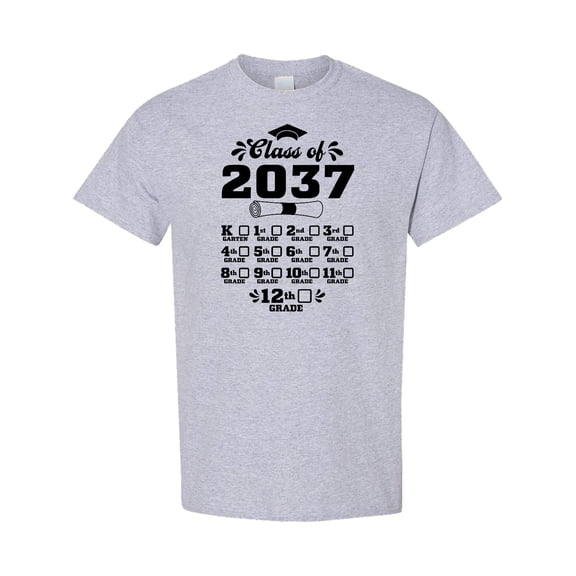 Inktastic Class of 2037 Graduation Checklist T-Shirt