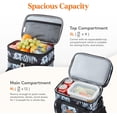 thumbnail image 3 of Lifewit Lunch Box for Men Women Double Deck, Large Insulated Soft Cooler Bag Fabric 12L Flower, 3 of 5
