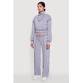 thumbnail image 4 of Women's Mock Neck Half Zip Cropped Pullover Sweatshirt, 4 of 5