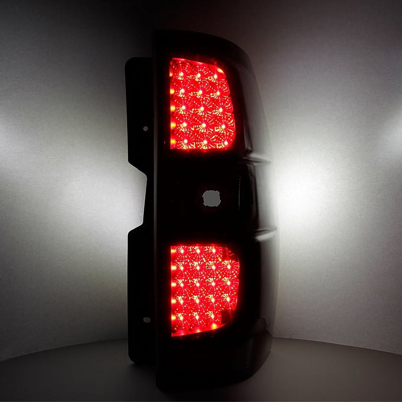 AKKON - For Chevy Suburban / Tahoe GMC Yukon / Yukon XL SUV Black Smoked LED Tail Lights Replacement Pair Set