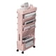 thumbnail image 1 of Estantería móvil multiusos de gran capacidad, multicapa, 4 ruedas universales, estantería de escritorio para oficina, escuela, hogar, color rosa, 1 of 5