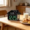 thumbnail image 4 of CaiYueKe House Shaped LED Alarm Clock, Large Display Digital Clock with Night Light, Multi-Functional Electronic Clock, Dual Alarm Clock with Snooze, USB Powered Desk Clock, Bedside Table Clock, 4 of 6